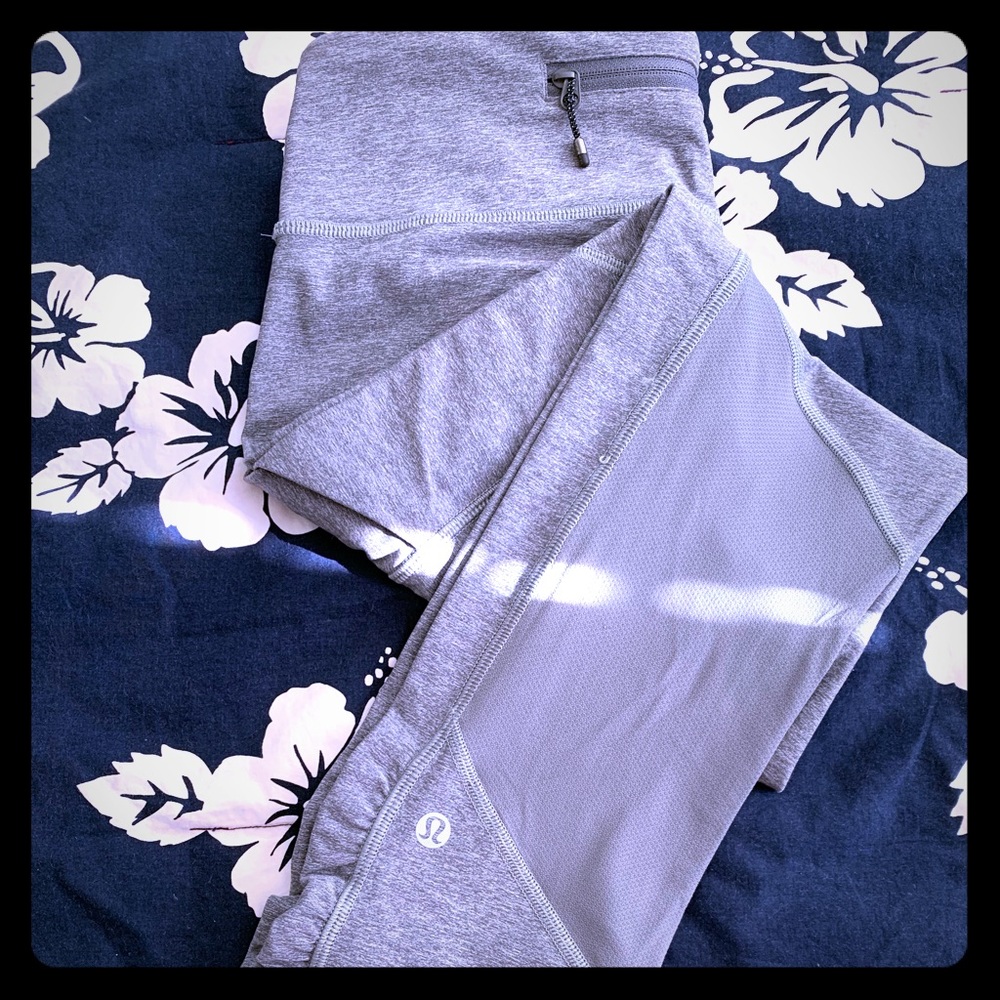 Lululemon Gray Speed 7/8 with mesh